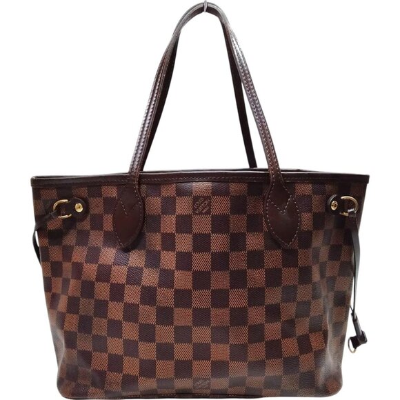 187642BJ (X6) Louis Vuitton Tote Bag Neverfull PM Brown Damier - Picture 1 of 9